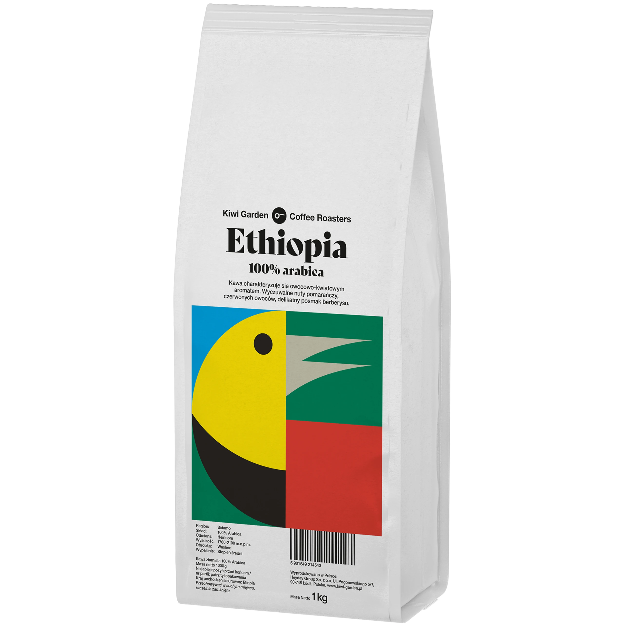 Kawa ziarnista Ethiopia Świeżo palona 100% Arabica 1kg