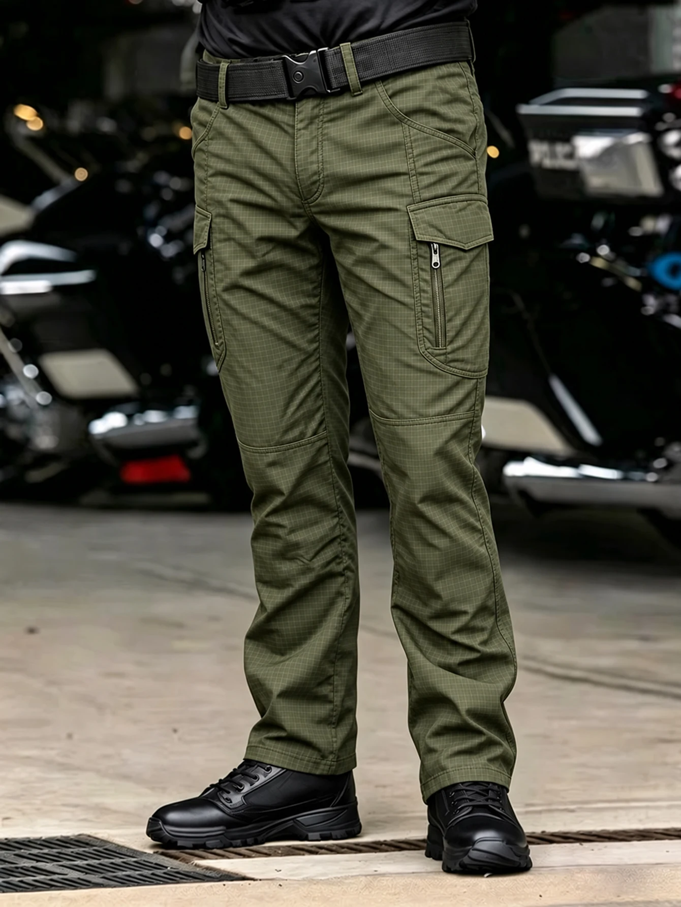 Men's Stretch Tactical Pants, Water Resistant Ripstop Cargo Pants, Lightweight EDC Hiking Work Pants, Ships from US