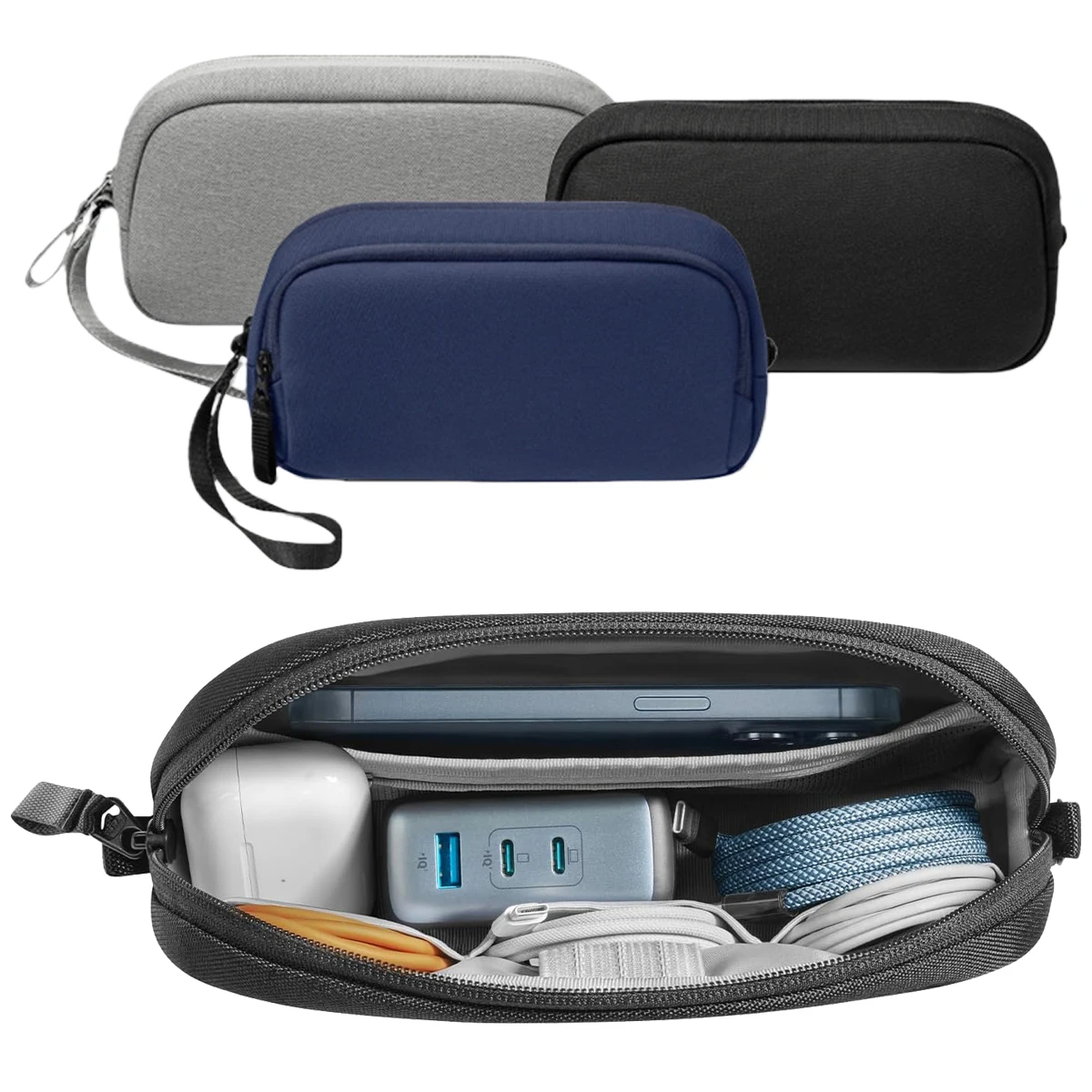 

lectronics Organizer Travel Case Water Resistant Travel Bag Cable Organizer for Essentials Accessories Carry Storage Daily Item