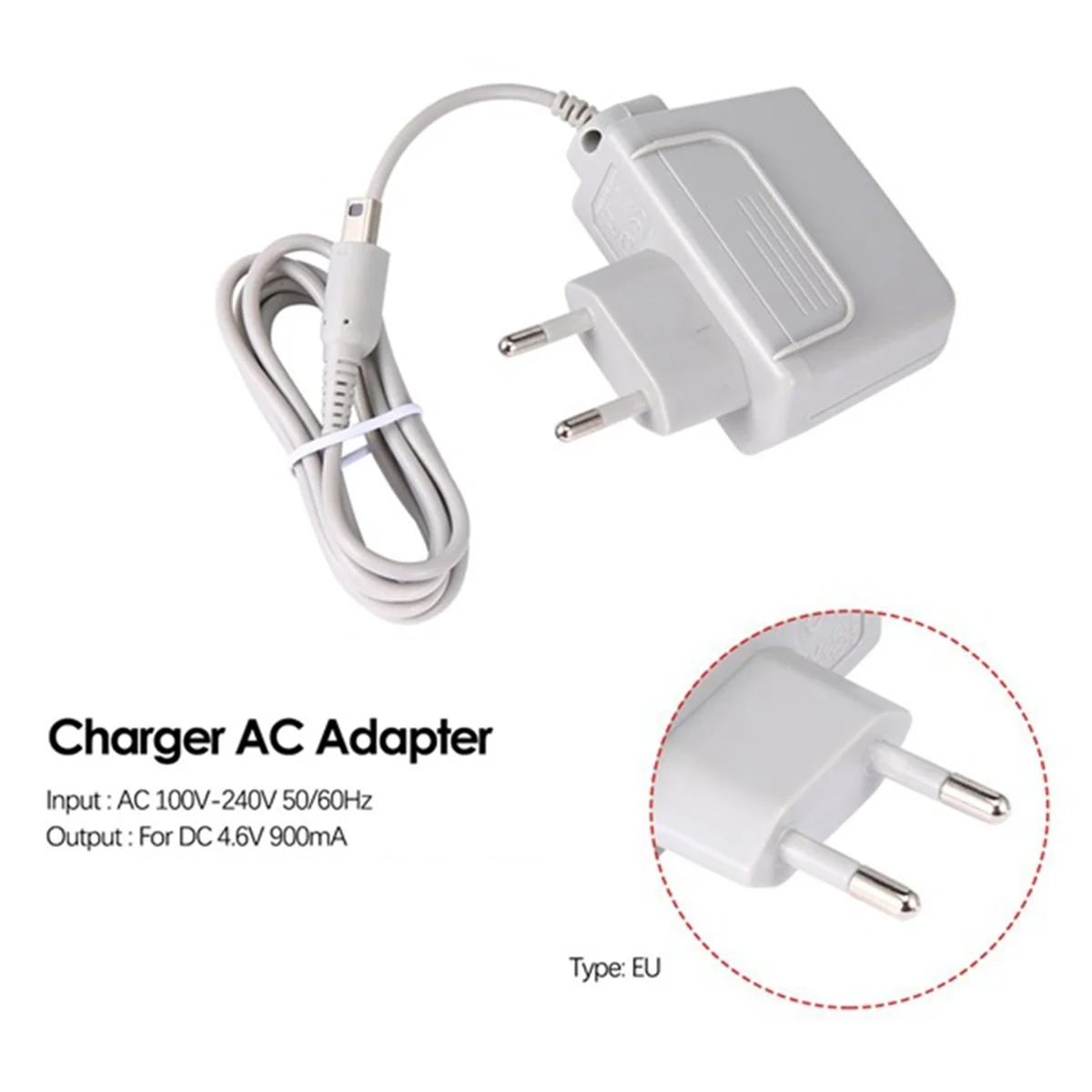 Adattatore CA per caricabatterie ABYC per Nintendo per nuovissimo 3DS XL LL per DSi DSi XL 2DS 3DS 3DS XL SPINA UE