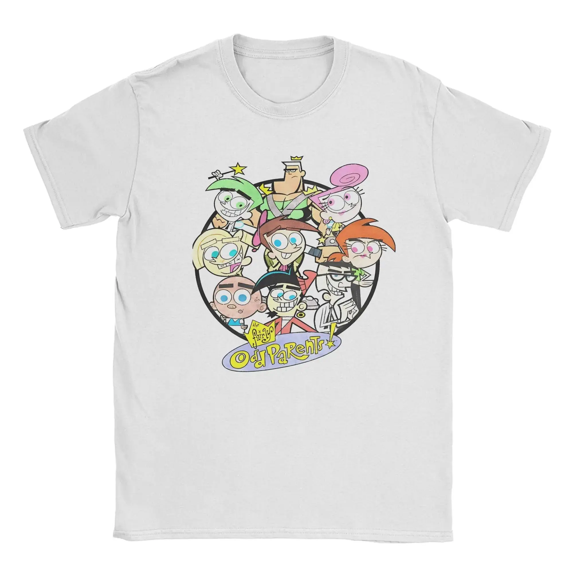 Cseta de loween para hombre con estampado de personajes de Music the Fairly Oddparents, informal, de manga corta, estil...