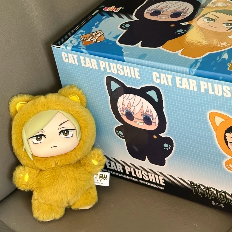 Горячая подлинная Kawaii Jujutsu Kaisen 2, плюшевая серия с кошачьими ушками, глухая коробка, загадочная коробка, аниме-игрушка, украшение для комнаты, коллекционный праздничный подарок