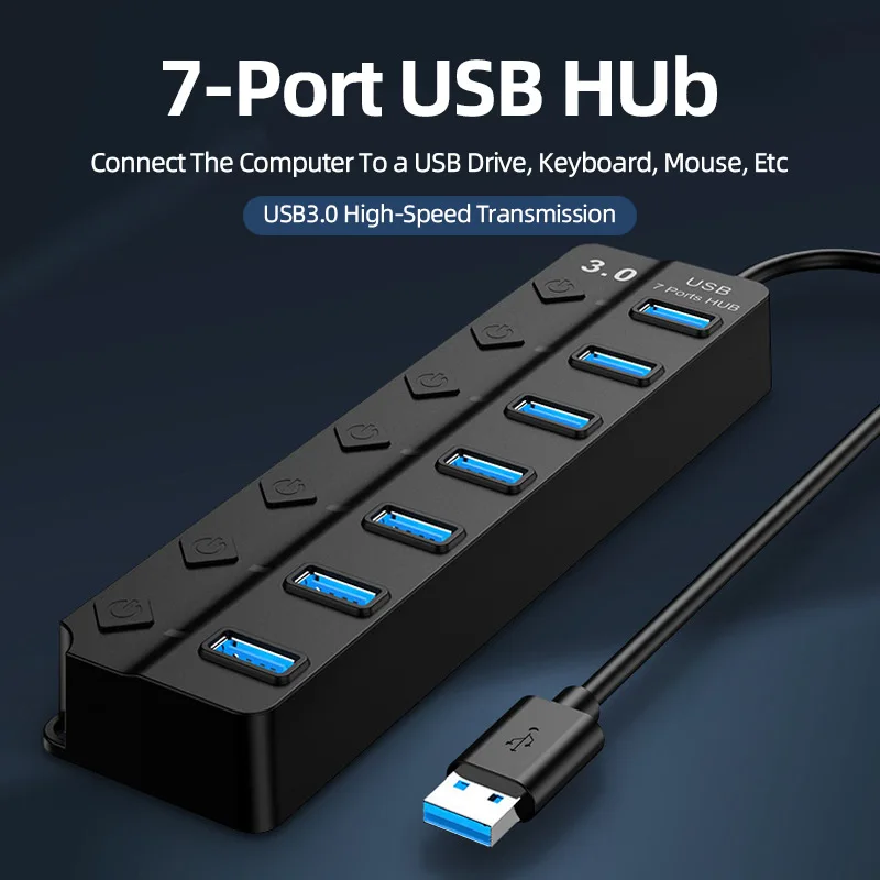 

USB 3,0 разветвитель, 4/7 портов, 30 см