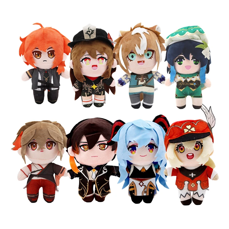 

Hot Anime Genshin Impact Plush Dolls Klee Hu Tao Tartaglia Ganyu Zhong Li Soft Game Stuffed Doll Toys Pillows Kids Gifts