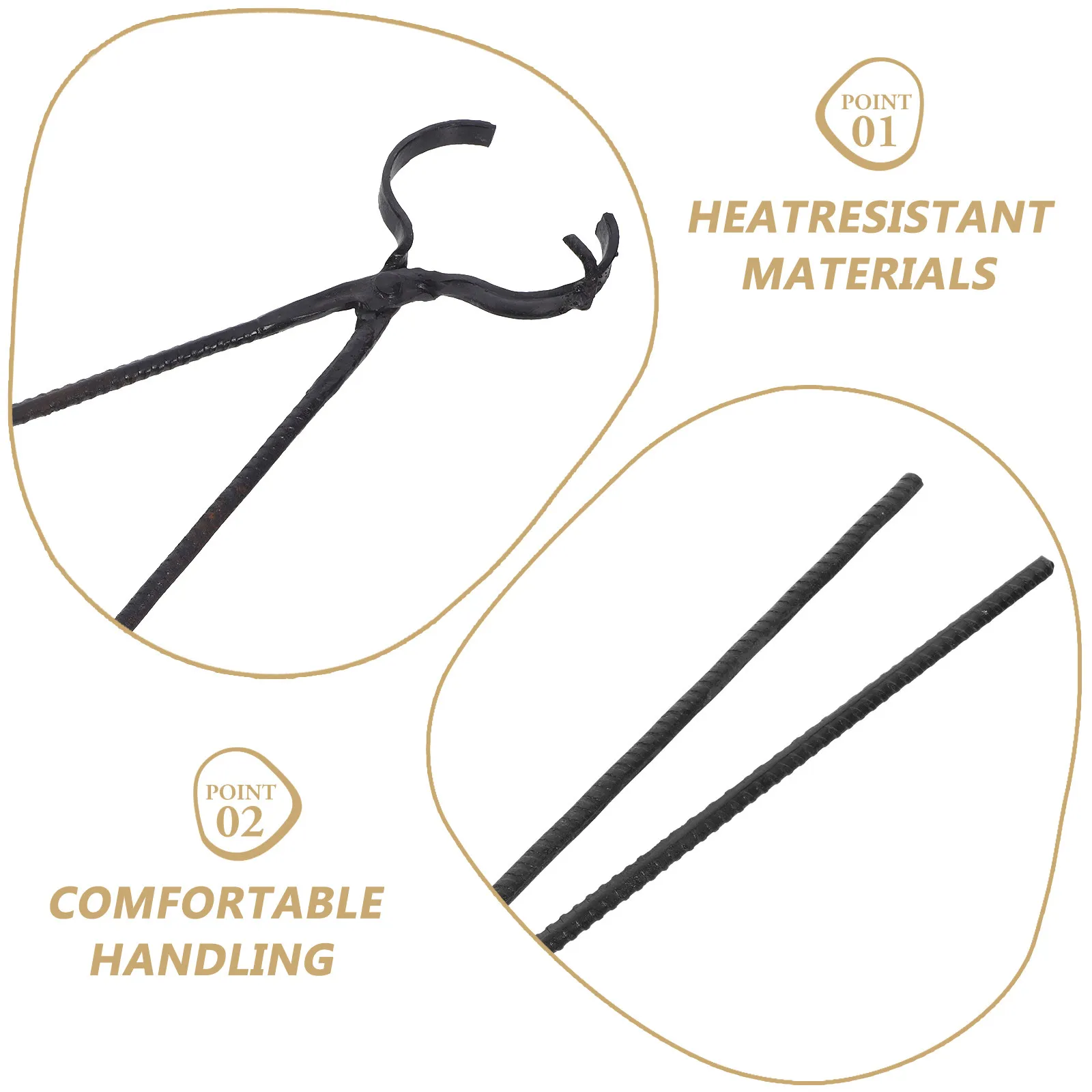 Crucible Tongs Steel Gold Melting Furnace Clamp Metal Smelting Tools for Silver Copper Jewelry Making Supplies