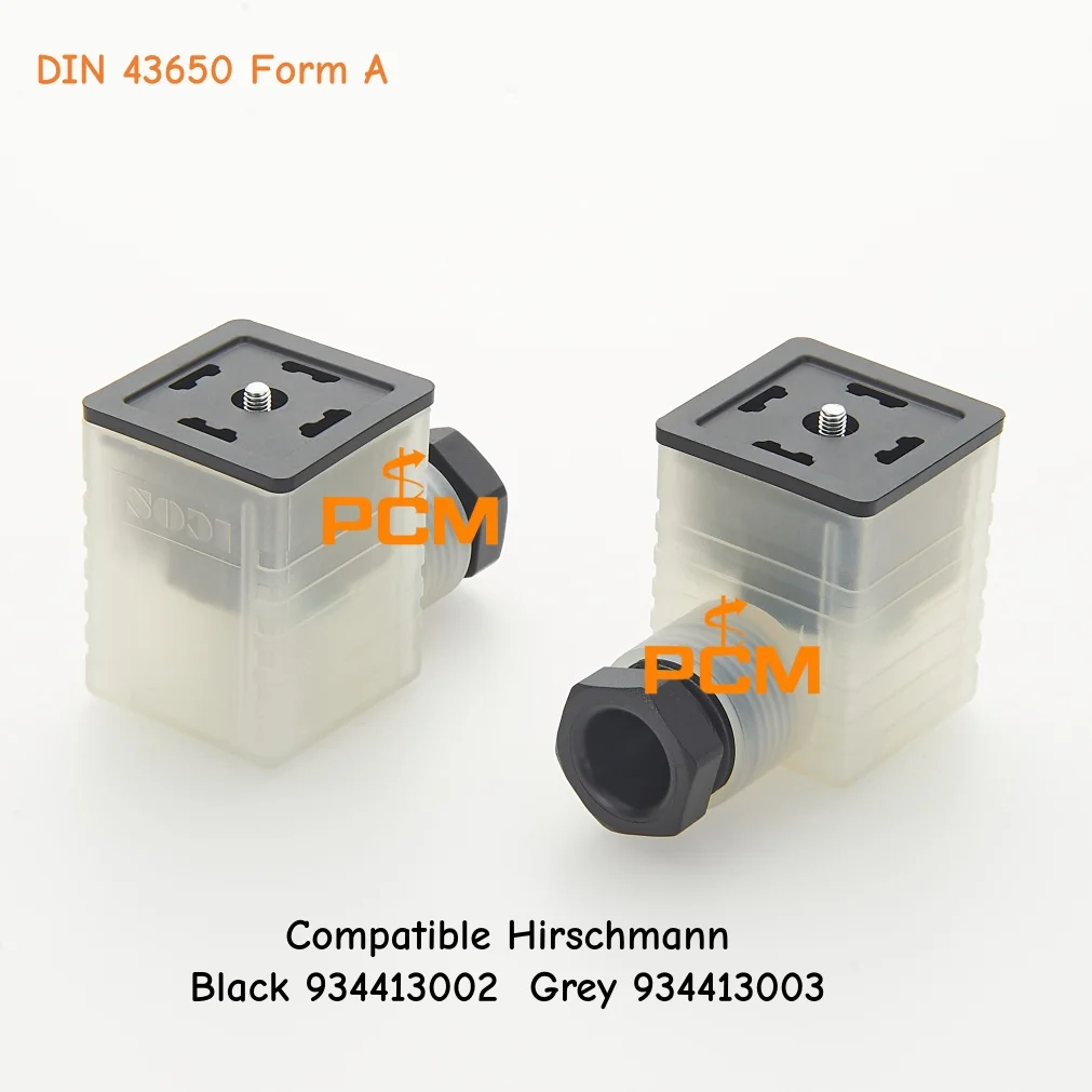 Hirschmann GDML 2016 LED 24 YE 934413002 934413003 Magnetventil-Steckverbinder DIN 43650 Typ A 24V Gelbe LED Industriestecker – Detail 1