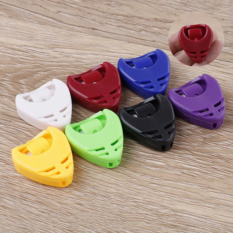 1PC 100% Brand New And High Quality Guitar Dial Clip Picks Box Boxes Fish Special Can Stick Paddle Accessories 7Color For Choose