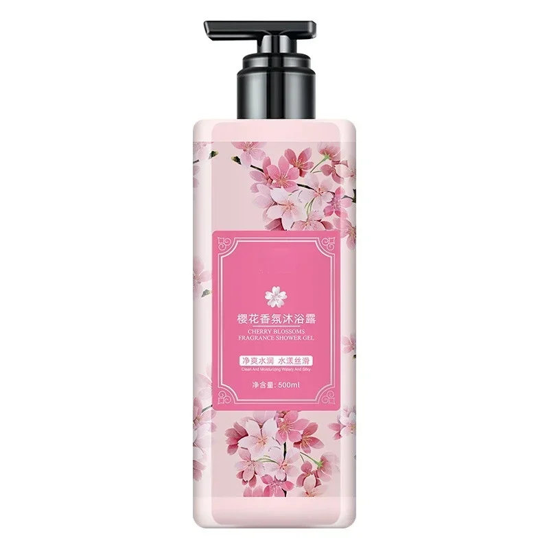 Sakura Gel mandi pemutih wangi tahan lama, Gel Mandi untuk perawatan kulit gelap, Eksfoliasi dalam, Pengontrol Minyak kotoran melembabkan