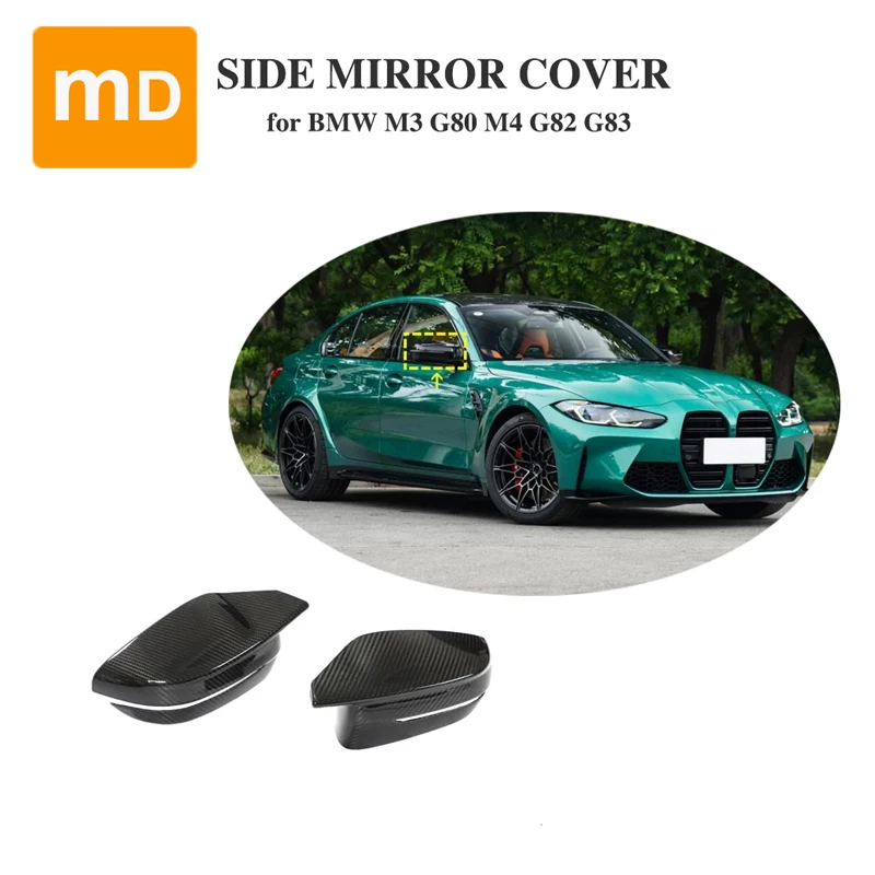 For BMW G80 M3 G80 G82 G83 M4 2021 2022 LHD Dry Carbon Fiber Modification Housing Rearview Mirror Cover Protective Decoration