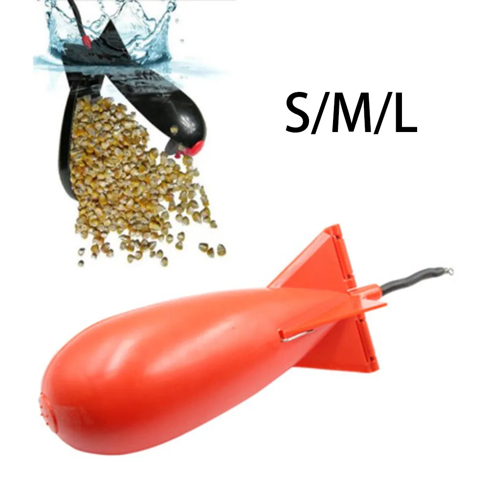 

S/M/L Carp Fishing Rocket Feeder Spod Bomb Float Lure Bait Holder Spomb Pellet Rockets Feeders Position Gear Accessories