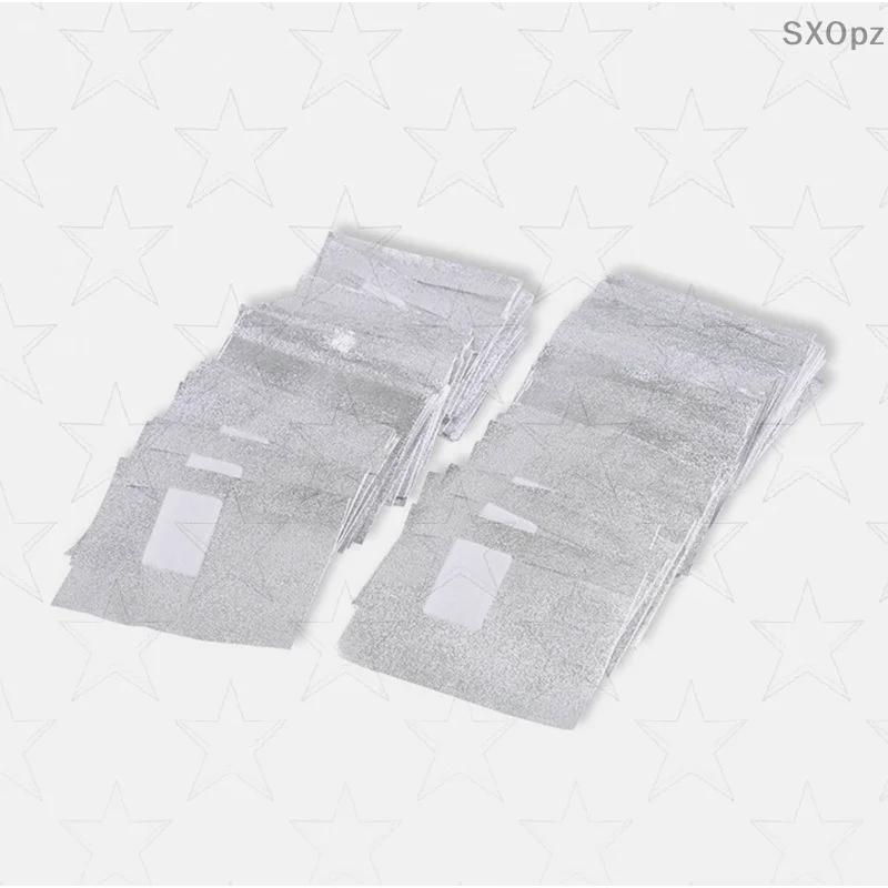 100 pz/scatola Nail Art Foil Polish Rimozione Foil Gel Wraps Remover Soak Off Foil Acrilico Nail Removal Wraps