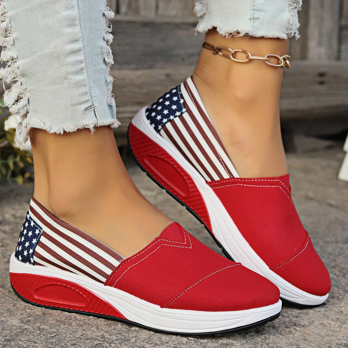 Women Shoes Large Size 35-45 Breathable Flat Canvas Flat Shoes Solid Color Soft