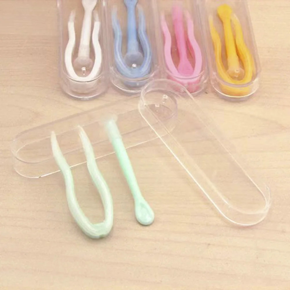 1 Set Color Contact Lens Wearing Tool Kit Portable Remover Contact Lens Inserter Color Tweezers Suction Stick Clip Fast Shipping