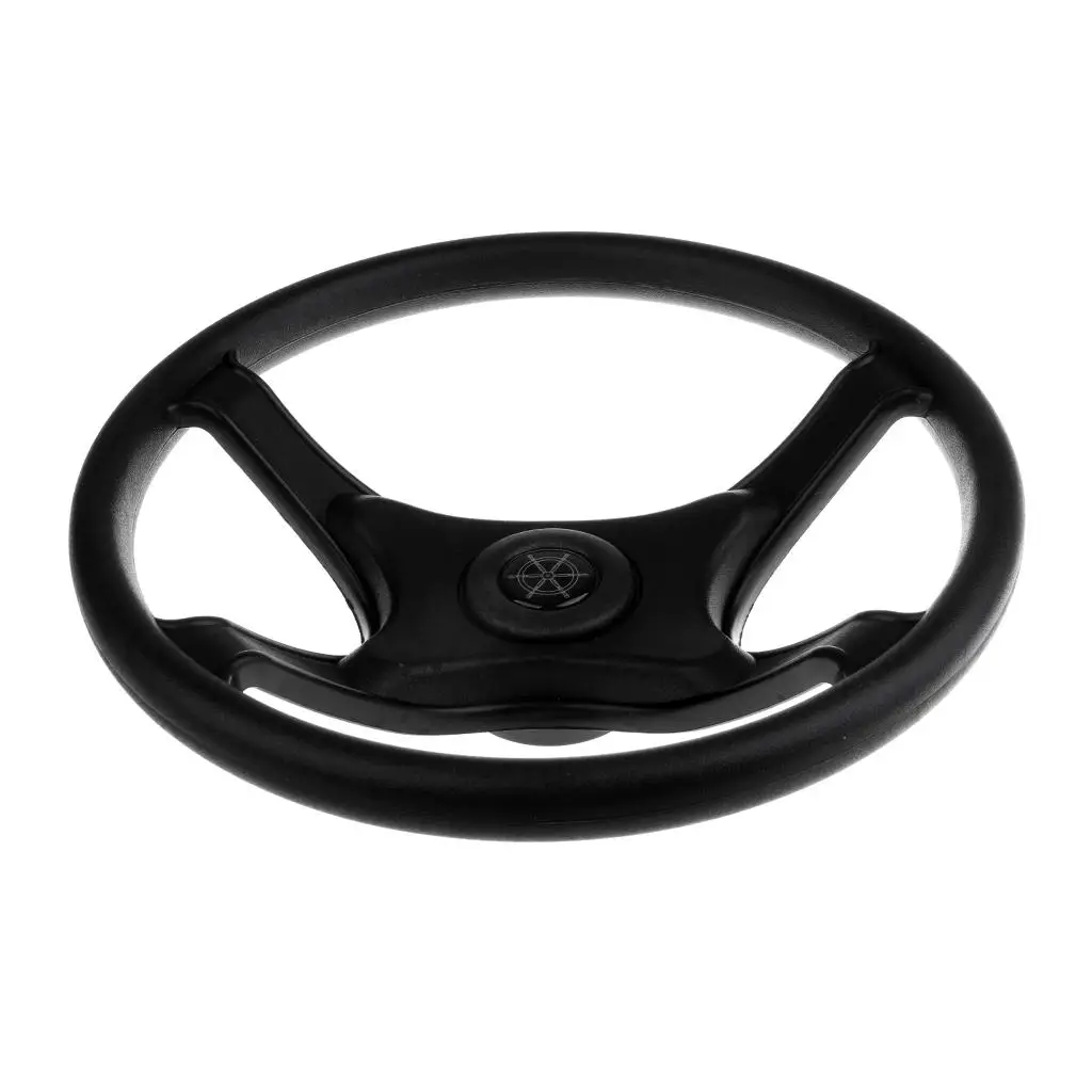 330mm ABS Universal Pontoon Steering Wheel 4 Spoke 3/4 Shaft