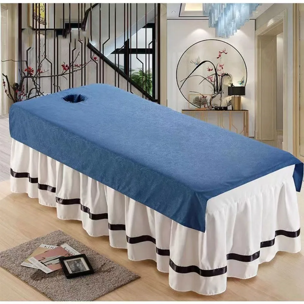 

Comfortable Beauty Salon Bed Sheet Oil-proof Washable Massage Bed Bedspread Breathable Soft Cosmetic Bed Sheet Clubhouse