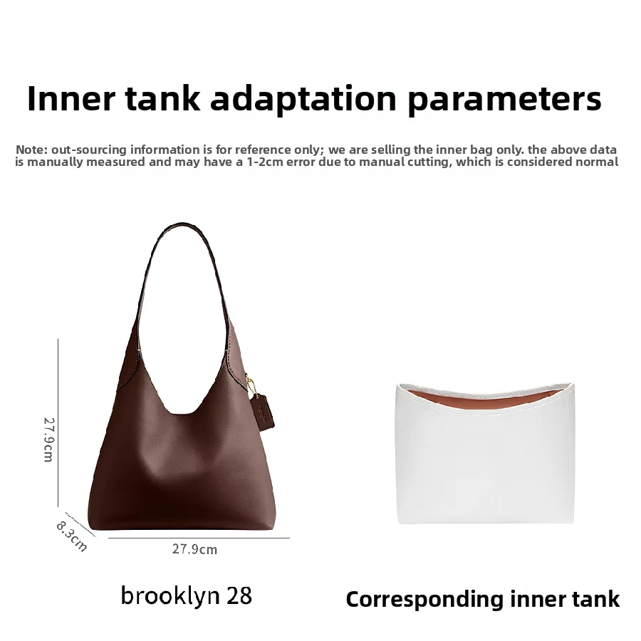 Bag Organizer Insert For Coach Brooklyn28 Lightweight Bag Insert Storage Dupont Paper Bag Support Waterproof Bag Accessories