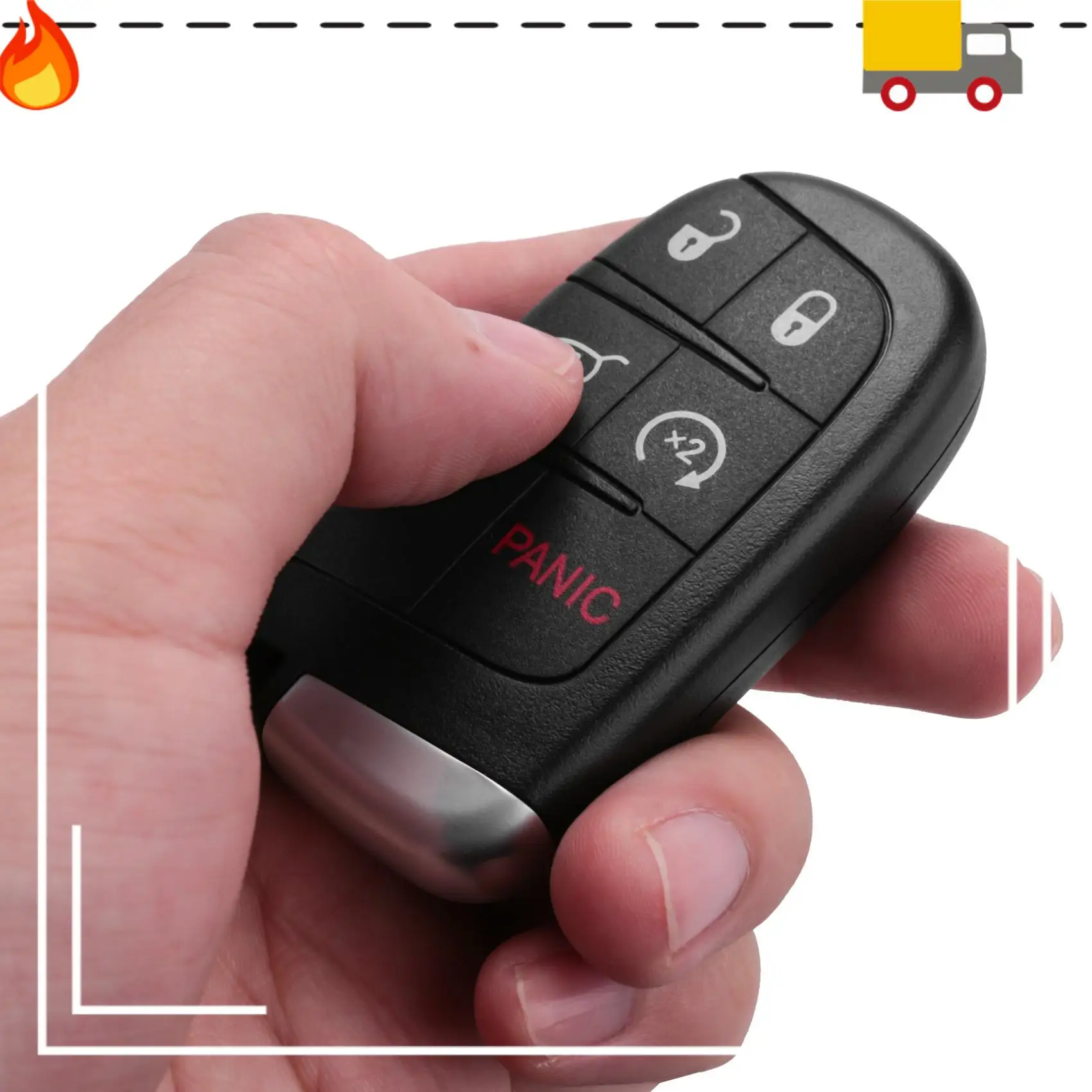 

5 Buttons Smart Remote Key Fob M3N40821302 433Mhz For Jeep Grand Cherokee 2013 2014 2015 2016 2017 2018