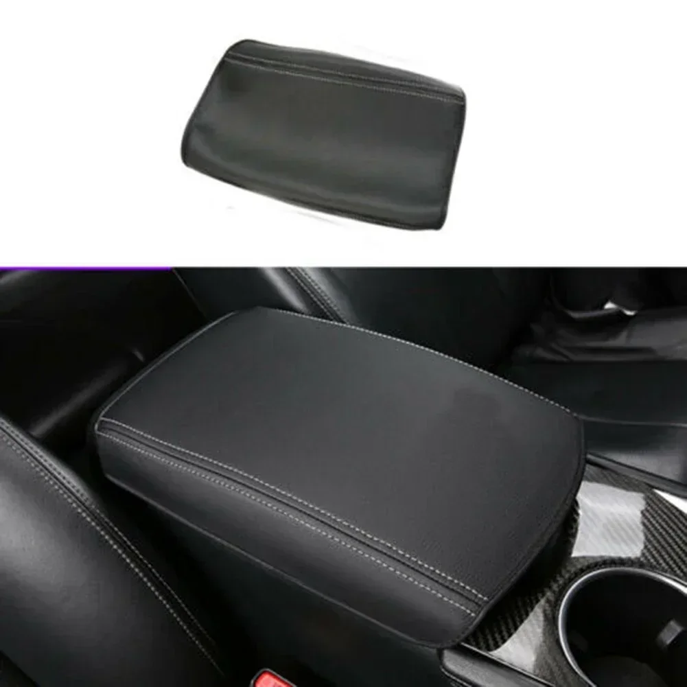 

Black Leather Center Armrest Cover LID For Infiniti Q50 2014-2019 Leather Waterproof Exterior Trim Car Accessories High Quality