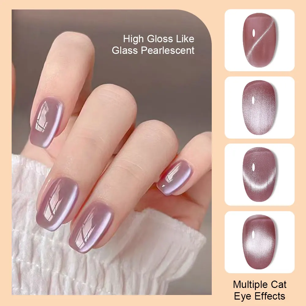 LIMEGIRL zestaw lakierów żelowych do paznokci Cat Eye UV Flash półtrwały lakier materiały do ​​Manicure 8ml brokat magnetyczny zestaw żelowych lakierów do paznokci