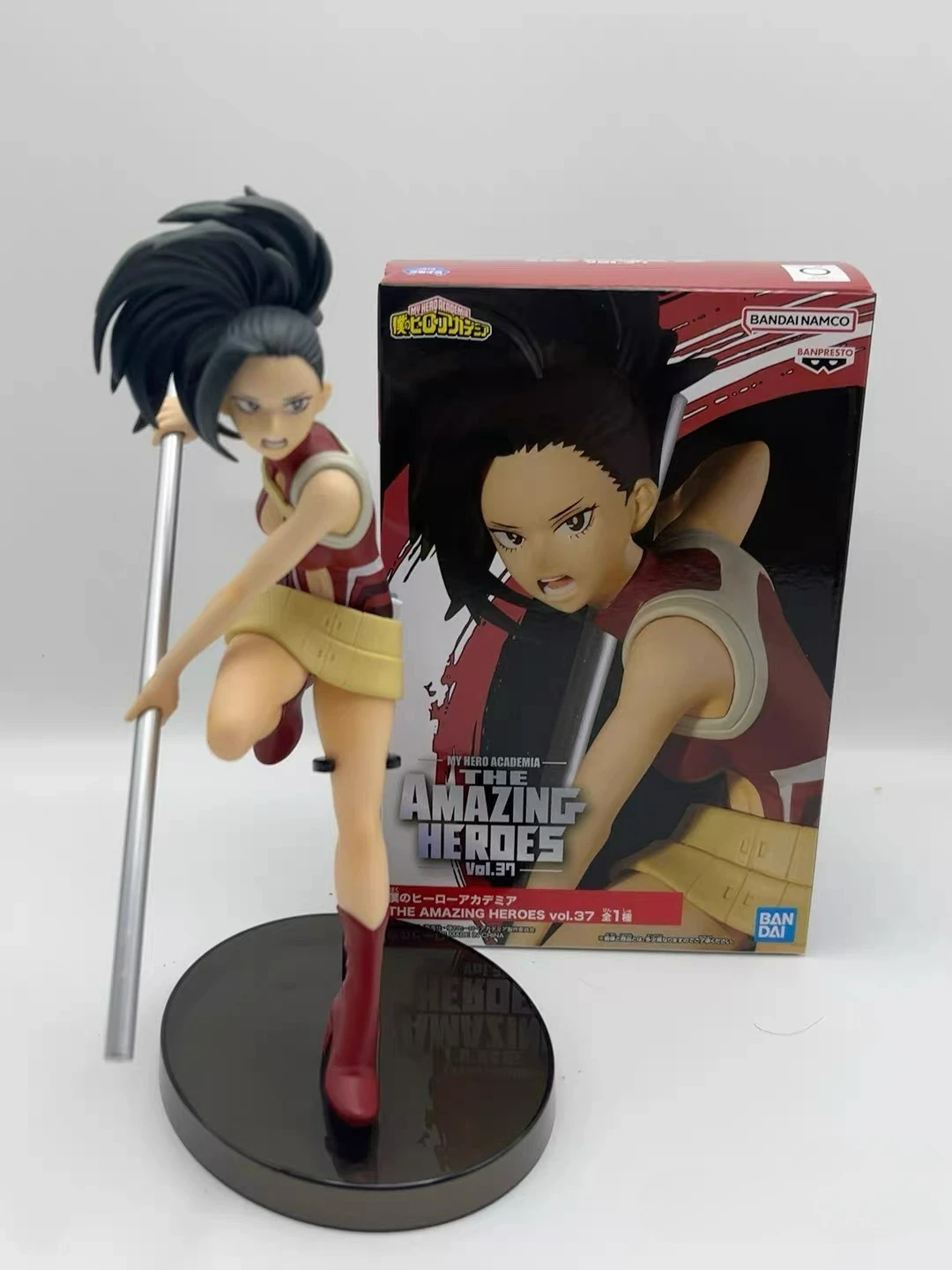 My Hero Academia YAOYOROZU MOMO BANDAI BANPRESTO increíble Vol.37 figura de acción Original adornos figura de Anime modelo de juguete