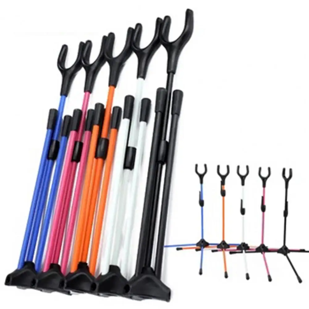 Archery Recurve Bow Stand Adjustable Bow Stand Rack Holder Fiberglass Bow Rack Archery Sports Gear for Takedown Longbow