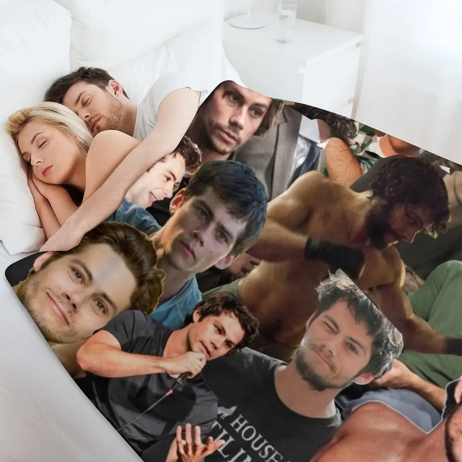 بطانية Dylan O'Brien Photo Collage ثقيلة للنوم، بطانيات أريكة عملاقة رفيعة وكبيرة #4