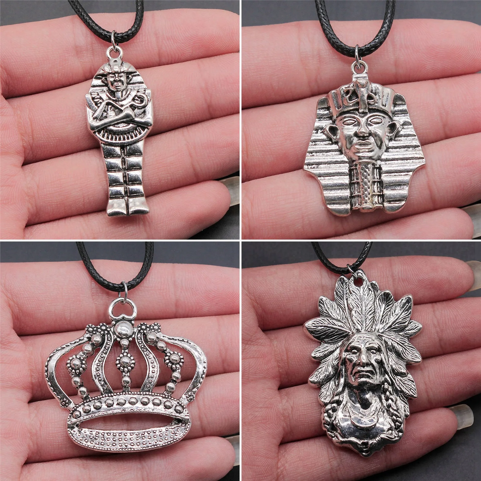 Wholesale Chief Pharaoh Egyptian Vintage Symbol Necklaces Pendant Necklace Choker Dainty Chain For Women Fashion Jewelry