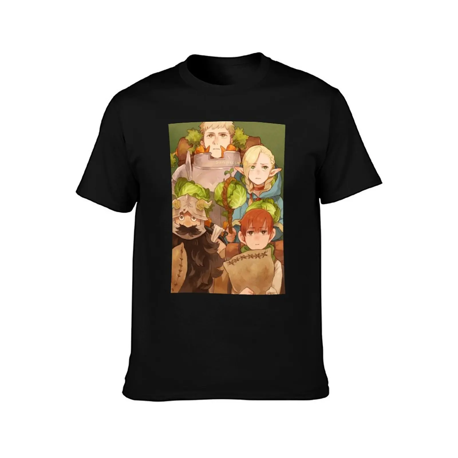 Dungeon Meshi All Together Art T-Shirt Work Wear Breathable Tee T-Shirt
