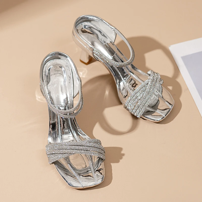 مزاجه خنجر الوجه يتخبط الصيف جديد ساحة تو المفتوحة تو حجر الراين حزام المضادة للانزلاق مقاومة للاهتراء عالية الكعب