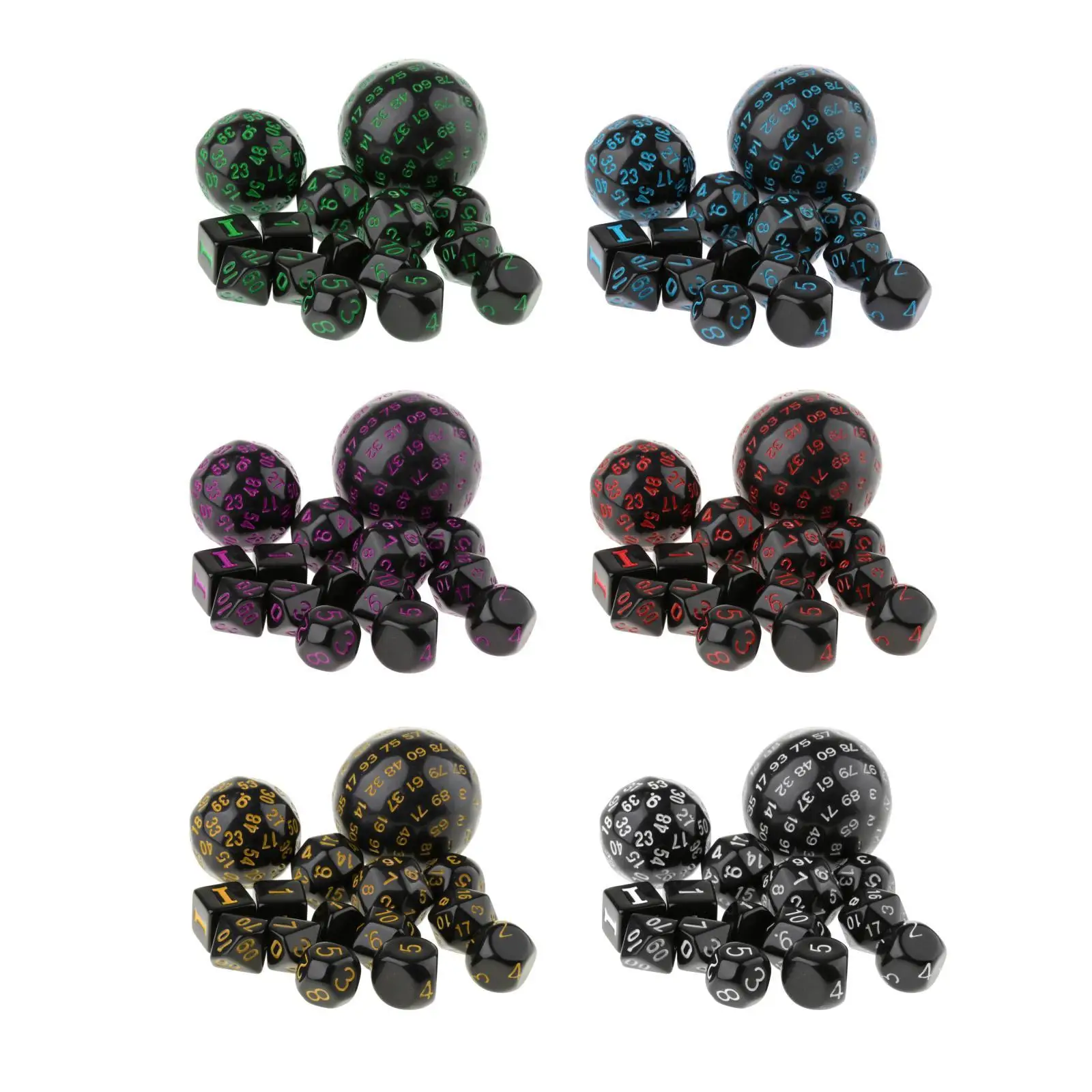 

15Pcs Acrylic Polyhedral Digital Dice Set for DND RPG Board Game Toys