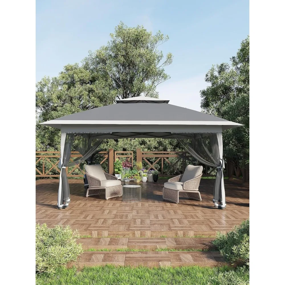 

Gazebo 13x13 inch, Outdoor Gazebo, Backyard Tents – Quick Set Up, Water-Resistant Outdoor Canopy for Patio for Patio, Garden, Ba