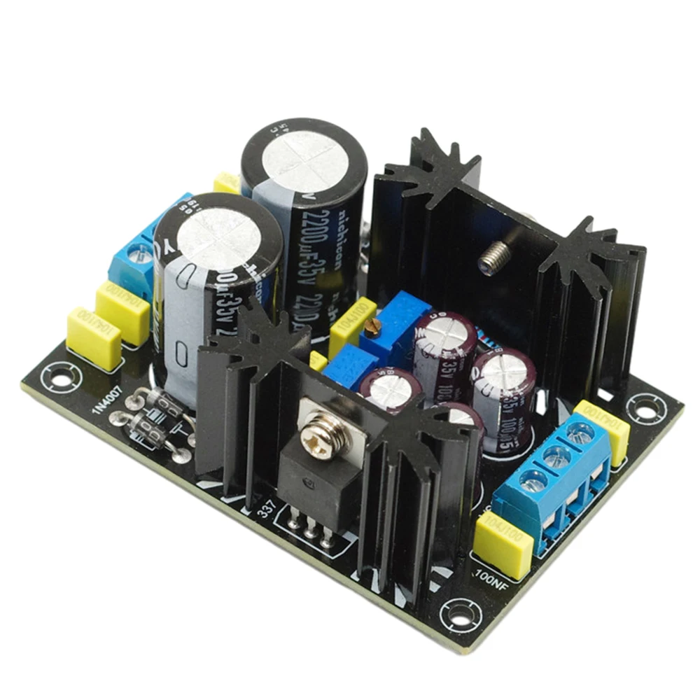 AC0-28V to DC1.25V-30V LM317 LM337 Adjustable Voltage Regulator Boost Power Supply Positive Negative Dual Power Board For Amp