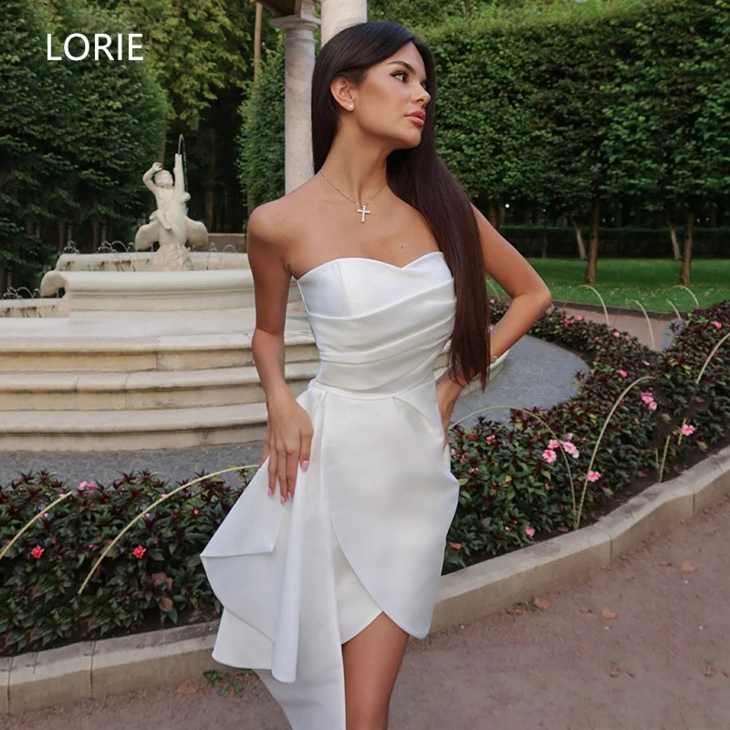 

LORIE Sexy Sweetheart A-line Mini Pleats Wedding Dresses Sleeveless Bridal Gown Backless Wedding Gowns Customized 2025