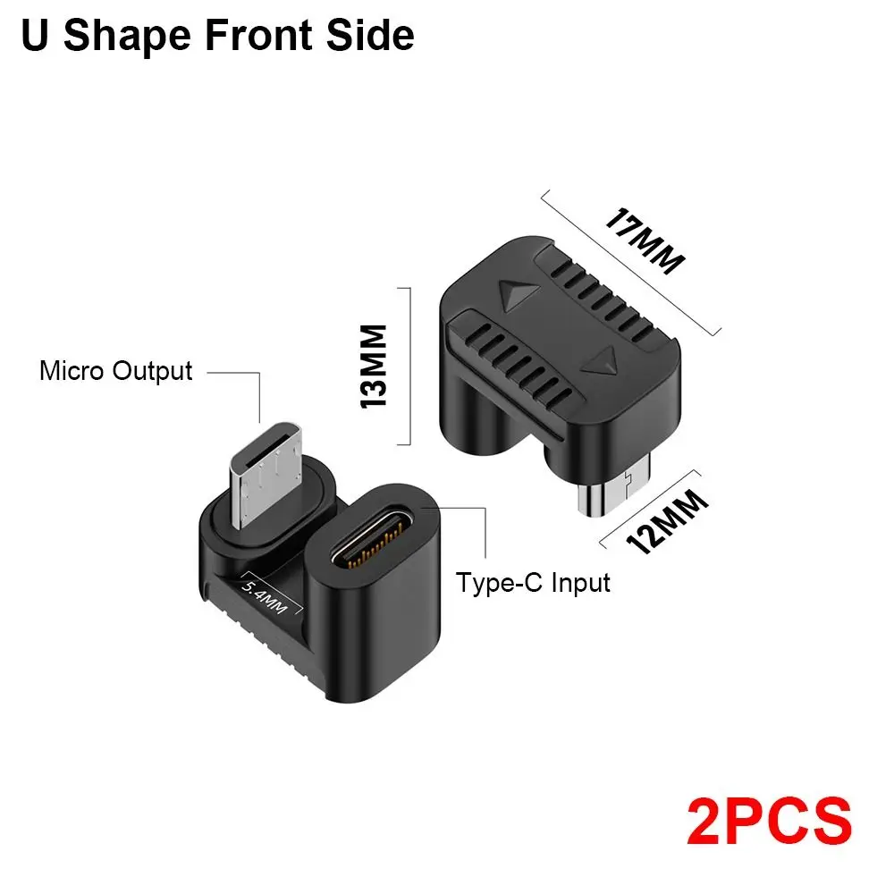 2PCS Data Transmission Type-C to Micro USB Converter 480Mbps USB C Female to Micro Male Charging Adapter Mini Universal