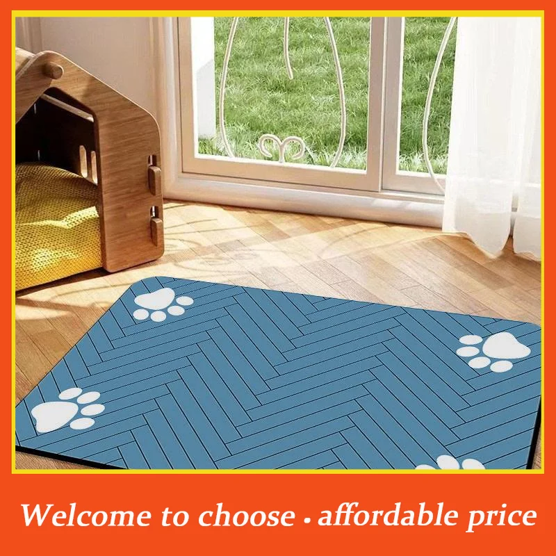 **Diatomaceous Mud Absorbent Pet Placemat For Food And Water Bowl With Waterproof Quick-Dry Rubber Backing Non-Slip Home Pet Mat
