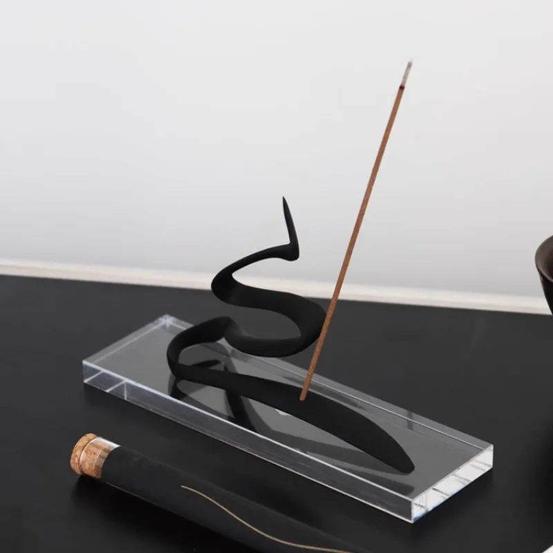 New Chinese creative incense seat, bedroom space high-end aromatherapy stove tea table ornament, calming incense incense gift