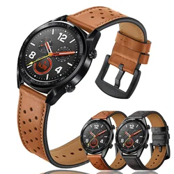 22mm watch band for Samsung Galaxy watch 3 45mm/Gear S3 Genuine Leather breacelet huawei watch gt 4/3/2/2e pro 46mm strap