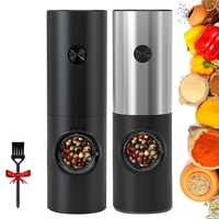 Electric Spice Mill Automatic Salt and Pepper Grinder With LED Light Pepper Mill Adjustable Coarseness Salt Pepper Set Grinde