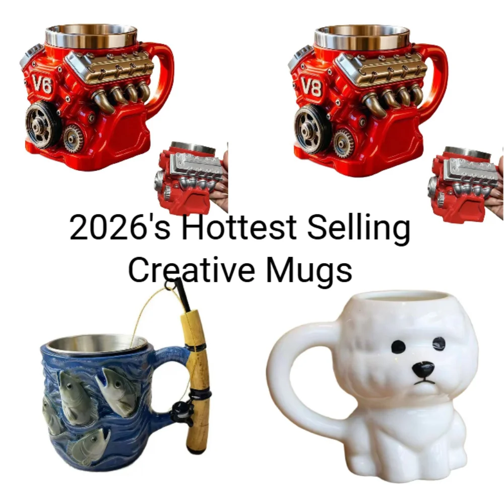 V8 V6 Engines Stainless Steel Coffee Mug New Strange Fishing Rare Coffee Mugs Cute Little Dog Cerc Mug Office Water Drinking Cup