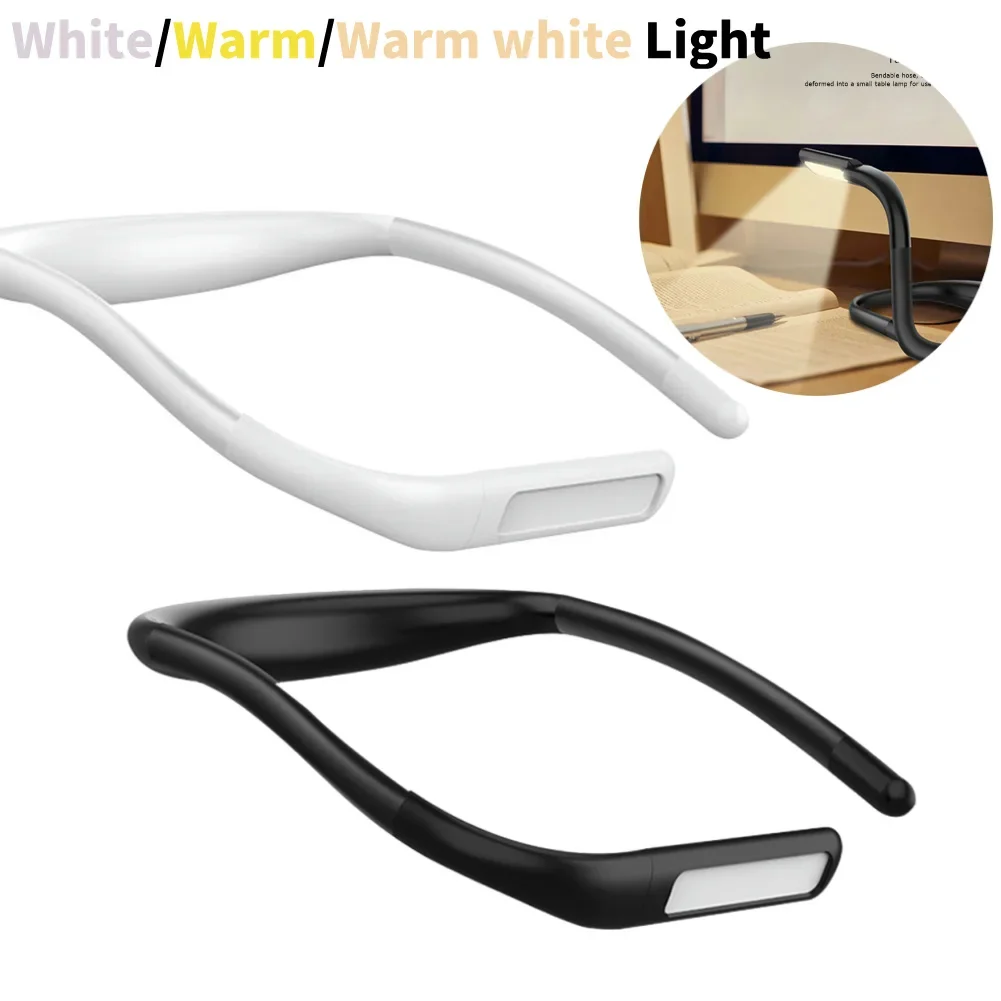 Book Light Eye-Caring Outdoor Neck Light Stepless Dimming Last Up To10H USB Rechargeable 270 Degree Flexible for Reading Running