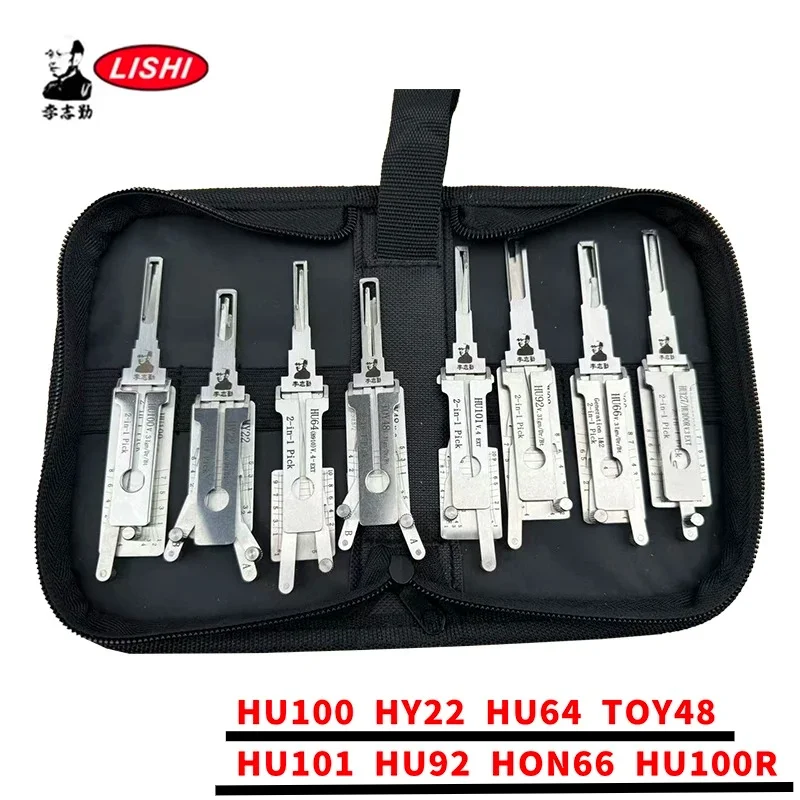 8PCS LISHI 2in1 Decoder For Volkswagen Audi Mercedes-Benz Skoda Porsche Ford Chevy Buick Hyundai Toyota BMW Locksmtihs tool