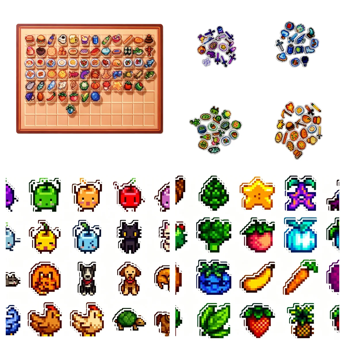 Star Dew Valley Story Mini Acrylic Refrigerator Stickers  Animal Group blind bag Miniature Switch Illustrations CDK Items Steam