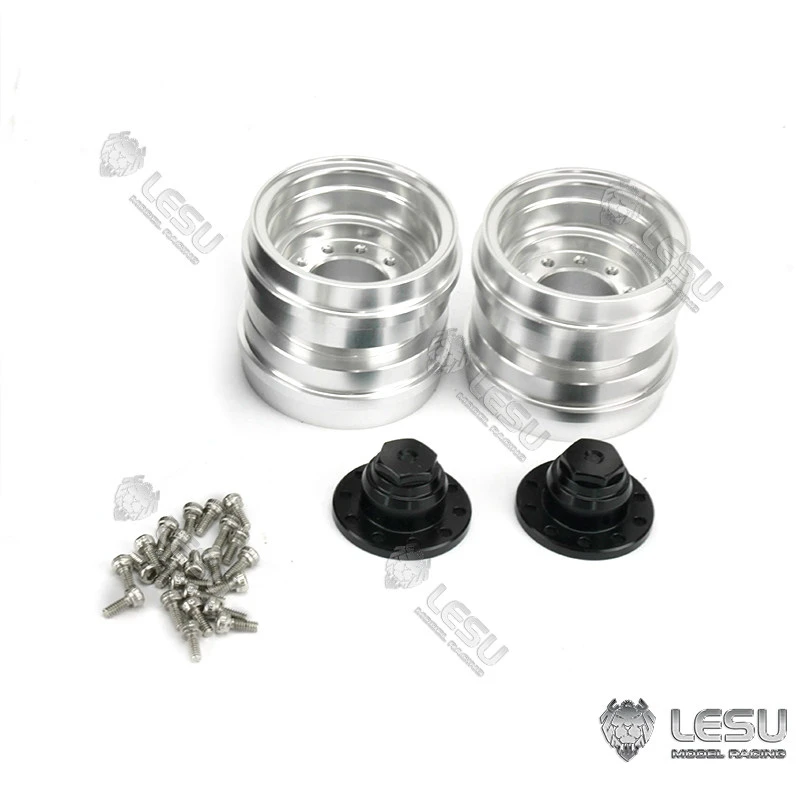 RC 1/14 Sattelanhänger W-2057 Metall LESU Aluminiumlegierung CNC-Produktion Radnabe Anhänger DIY Modifiziertes Automodell – Detail 4