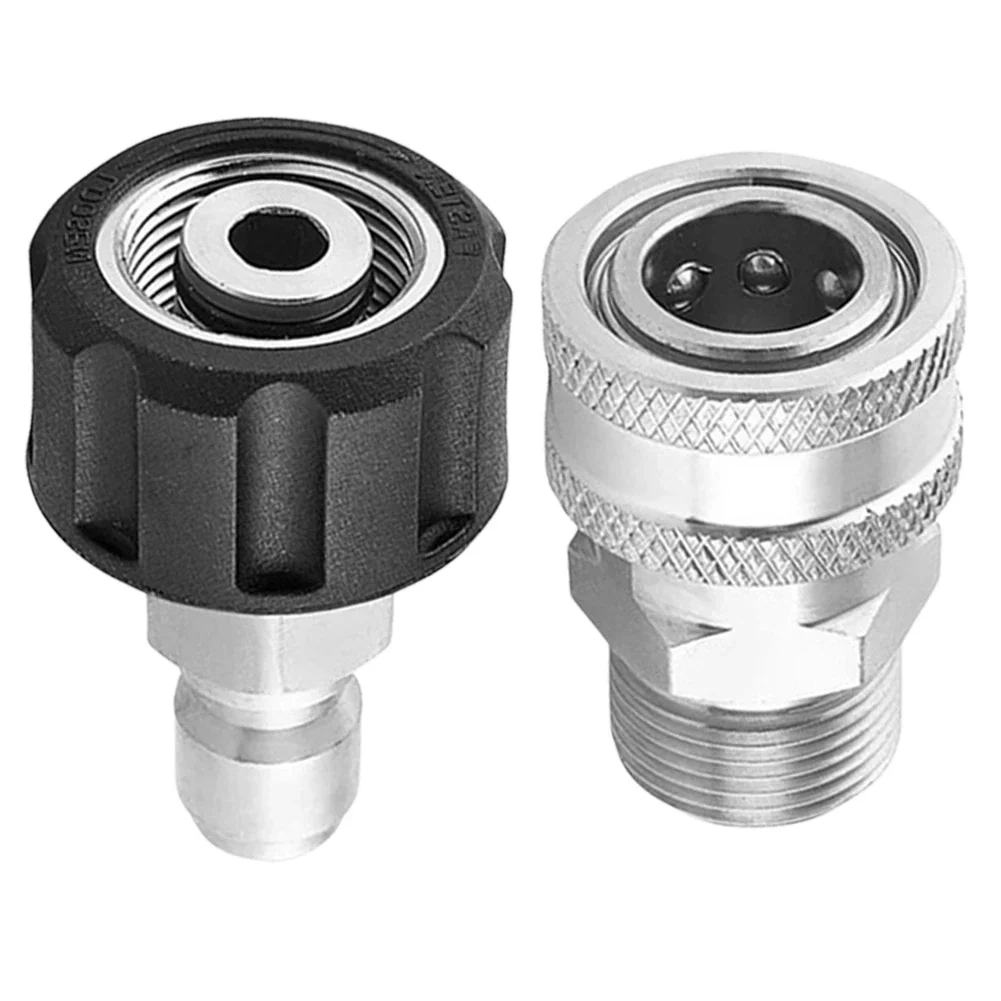 3/4 Inch Quick Connector Plug 4000PSI Water Gun Connector Male Female Fitting Thread Pressure Car Wash Coupler M22-3/8 Connector