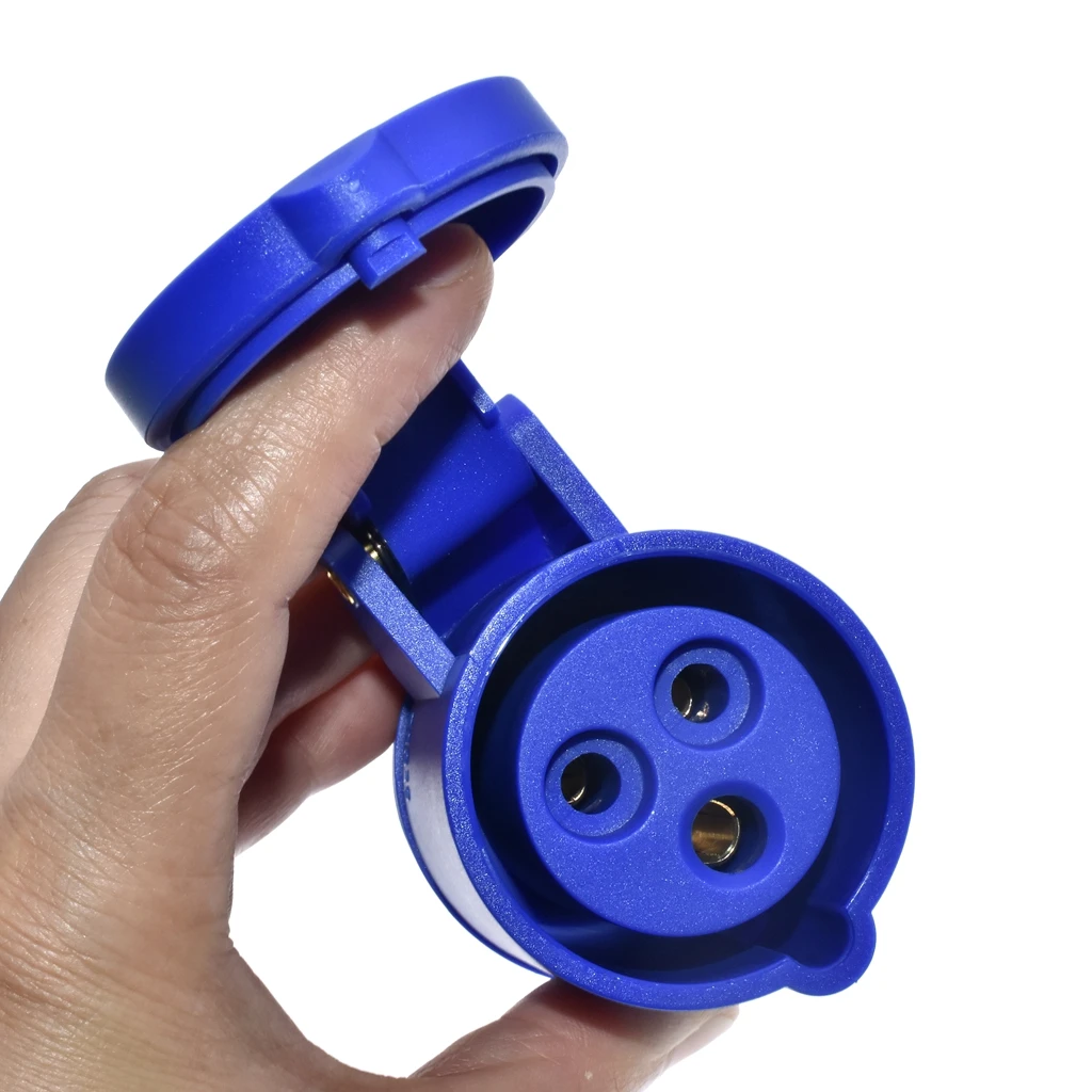 IP44 16A RV Plug Adapter IEC309 316P6 to Schuko CEE7/3 Power Cord Generator Cable Adapter for RV Camper Travel Trailer Marine