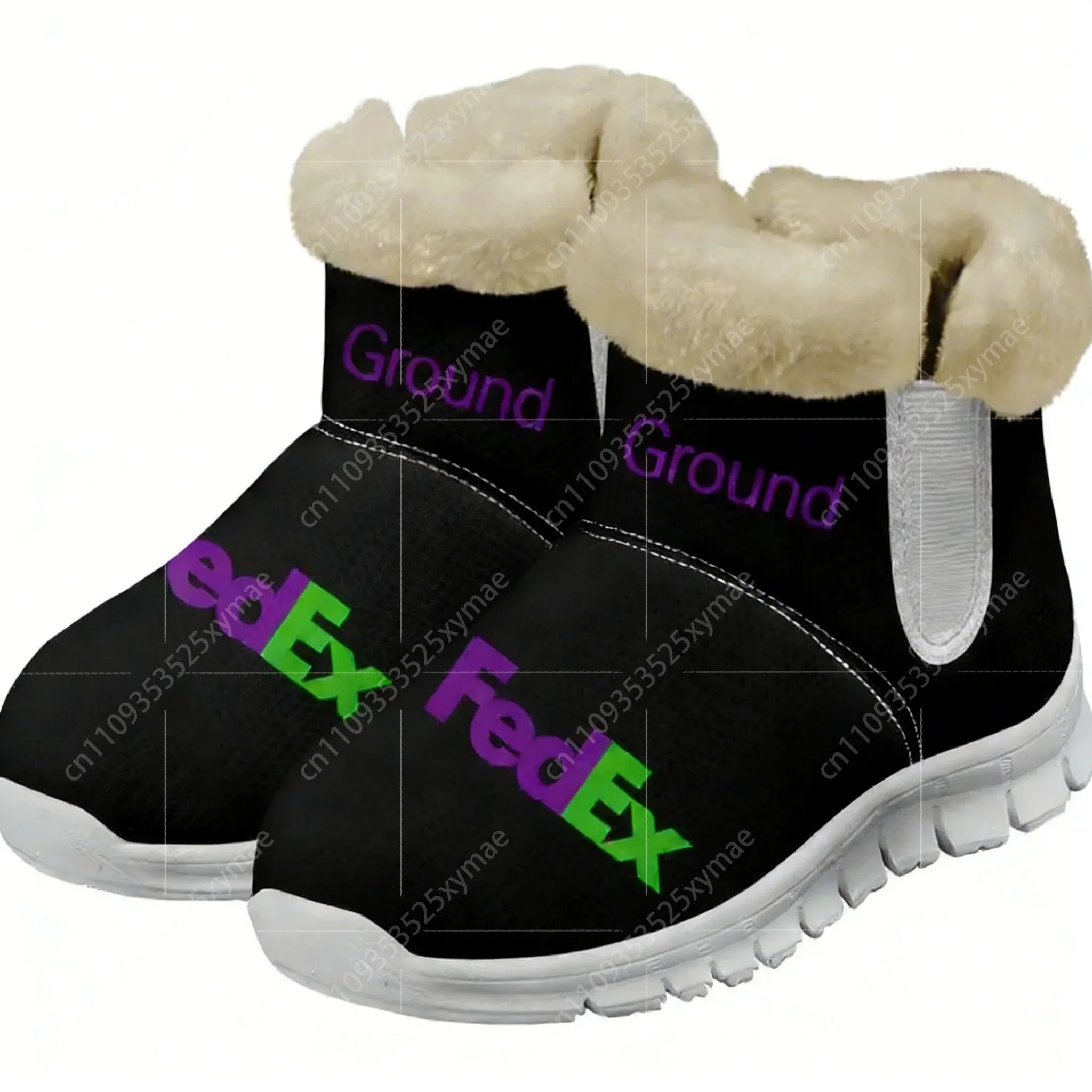 FedEx Snow Boots Mens Womens Jungle Same Color Shoes Keep Warm American Express Casual Lightweight Plush Thickened Sneakers