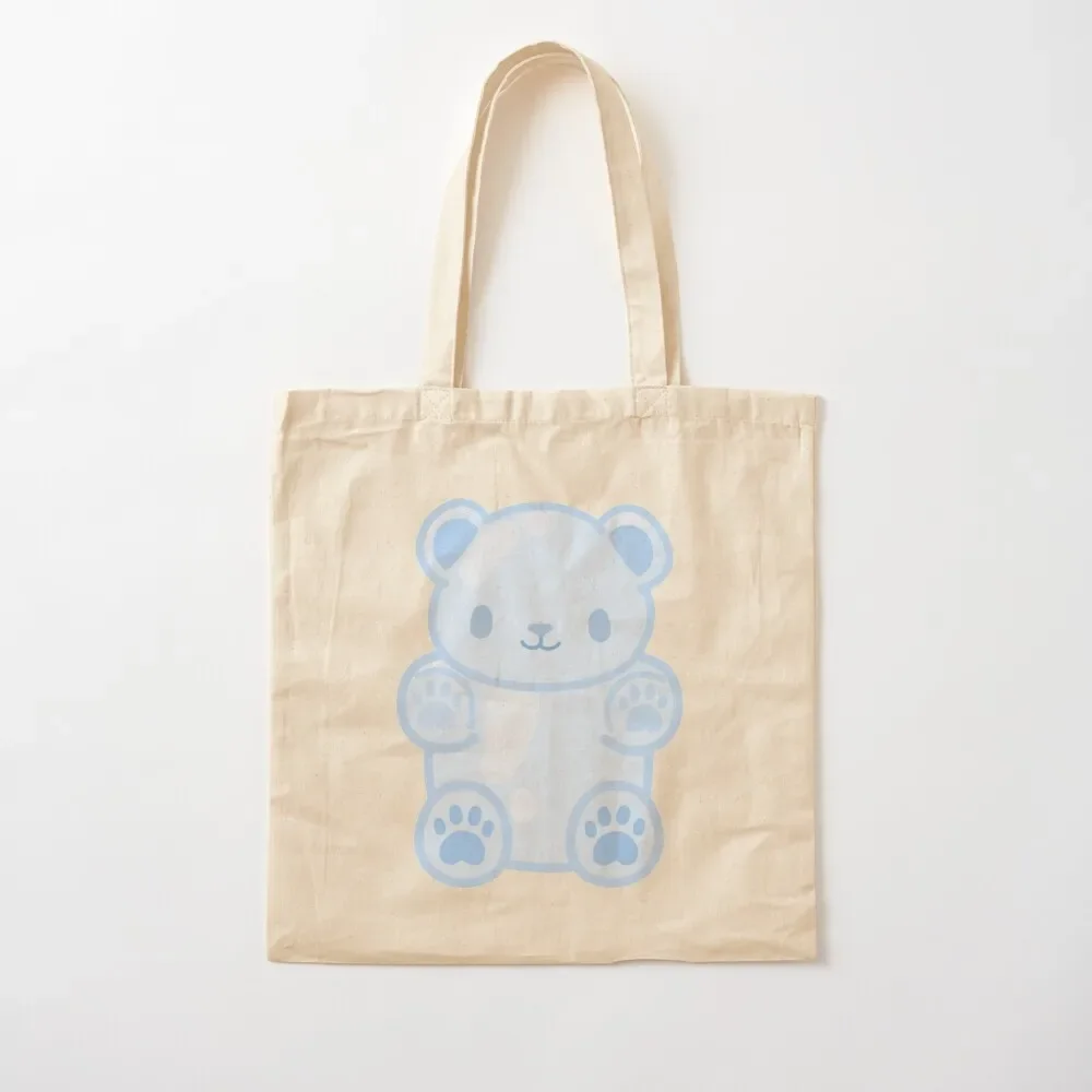 

Pastel Blue Gummy Bear Tote Bag shopper bag women canvas Canvas shoulder bag large size bags Women's