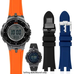 Modified silicone watch band For Casio PROTREK PRW-3100 PRW-6000 6100 PRW-3000 PRG-300 PRG-330 Soft men's strap Bracelet