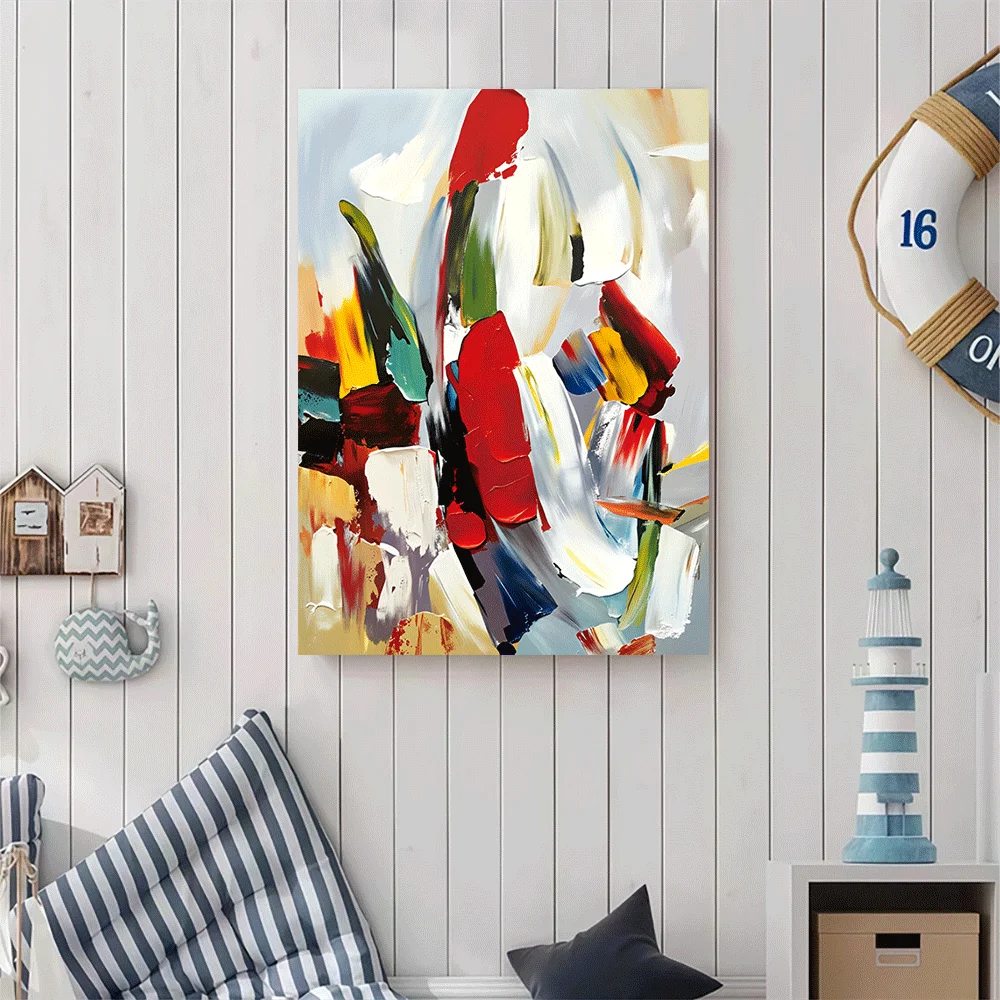 1PC-Canvas poster Unframed  Abstract Art Canvas Print Modern Colorful Painting Wall Decor Home Interior Design  summer