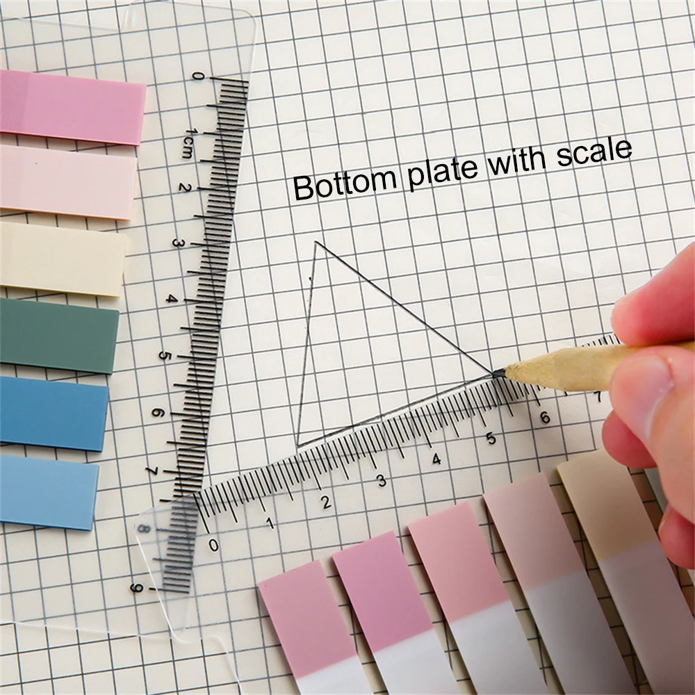 Notes Stickers Repeated Color Classification Pet 44  11mm Office Supplies Index Paste Transparent Waterproof Sheet 6/8 Holes